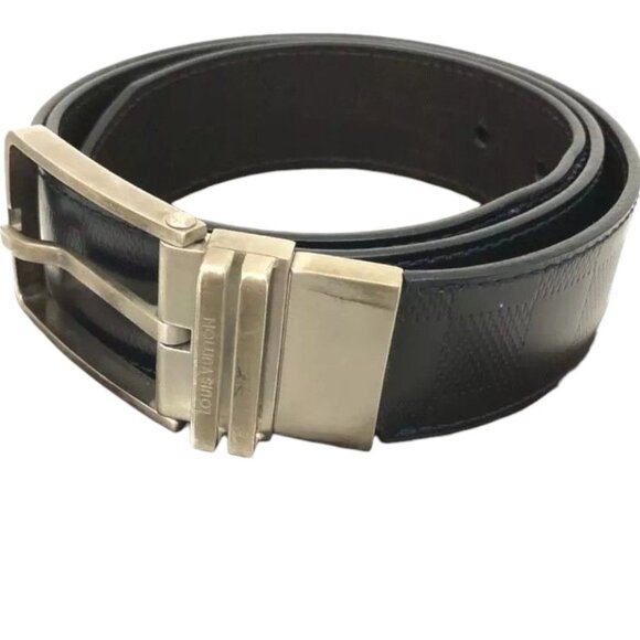624246AP (S3) Louis Vuitton Belt Infini Ceinture 90cm Mens Black Leather